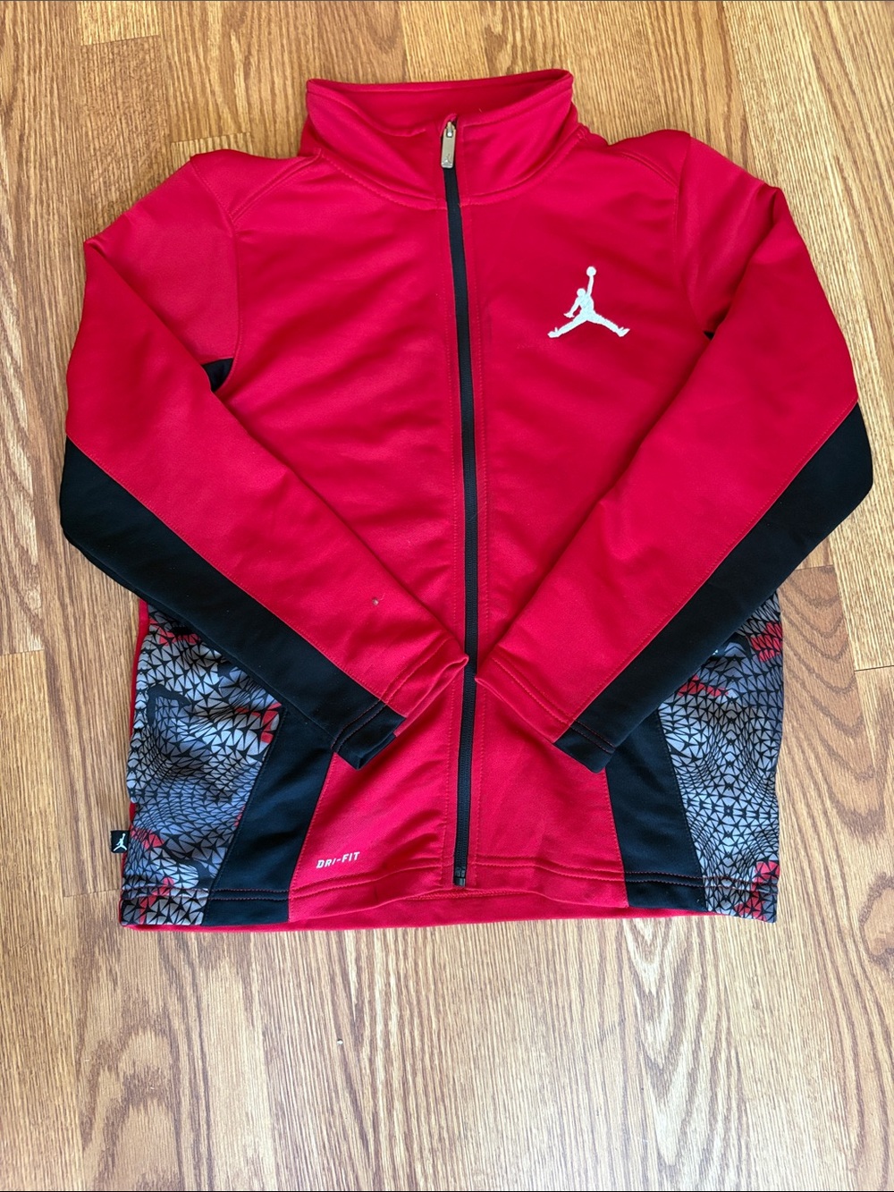 Jordan Boys' Red Dri-FIT Full-Zip Jacket